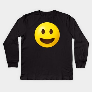 Smiling emoji Kids Long Sleeve T-Shirt